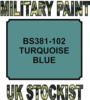 102 Turquoise Blue Military Paint Metal Steel Heat Resistant Engine  Vehicle • £9.99