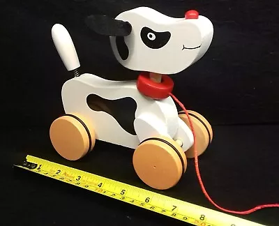 £10.99 • Buy Daft Dog Pull Along Toy With Waggy Tail (Black & White)