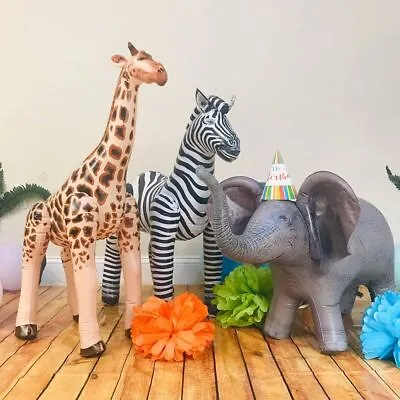 $18.32 • Buy Inflatable Giraffe Rabbit Zebra Balloon Jungle Zoo Animals Balloon Decoration