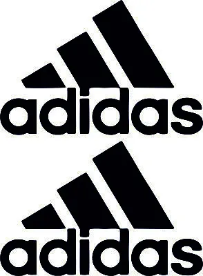 2 Adidas-Label 2-Funny-Stickers-Decals-Car-Wall-Mirror-Window-70mm-105mm • £1.99