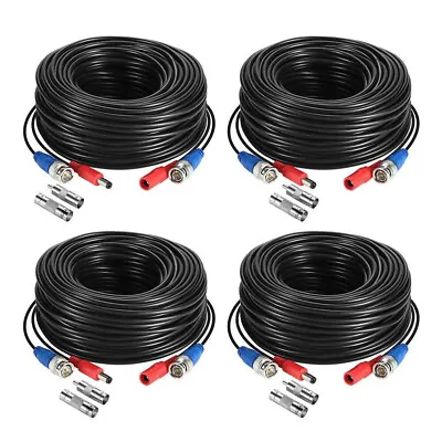 ZOSI 100ft CCTV System Camera DVR Video DC Power BNC RCA Cable Wire Connector • $11.99