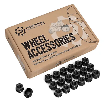 20pc Lug Nuts Acorn Black Open End - 7/16 X20 For Chevy Buick Pontiac Oldsmobile • $18.99
