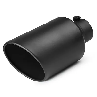 Inlet 4  Outlet 8  - 15  Long Stainless Steel Rolled Edge Exhaust Tip Diesel • $54.15