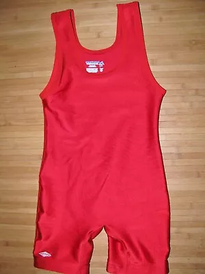 MATMAN Singlet WRESTLING Gymnastics XS Extra SMALL Beefy Fabric RED • $22.99