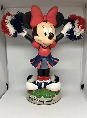 Walt Disney World Minnie Mouse Cheerleader Bobble Head Figurine Girls Sports 9” • $29.98