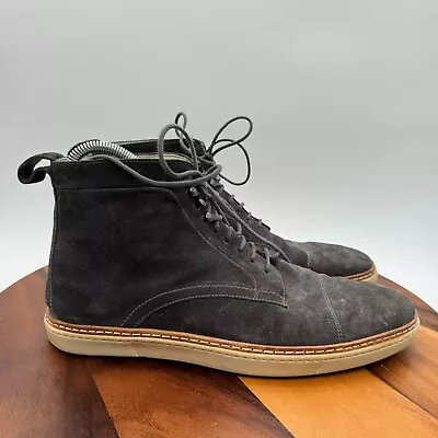 N.D.C. Made By Hand Boots Mens 45 US 12 Gray Suede Ankle Lace Up Boot Casual • $49.99