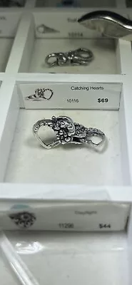 TROLLBEADS Catching Hearts Lock - New - Retired - Silver - HTF 10116 • $78.95