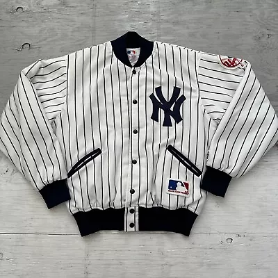 Vintage 80s MLB Felco NY New York Yankees Pinstripe Baseball Jacket Sz XL • $215