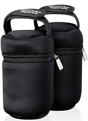 2 Tommee Tippee Insulated Bottle Bags Portable Holder Carrier Bottle Warmers • £9.99