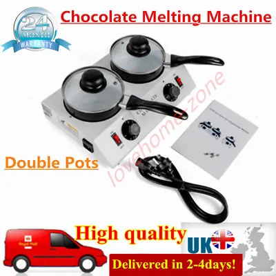 £44 • Buy Chocolate Melting Pot Chocolate Melter Machine+Double Ceramic Non-stick Pan UK