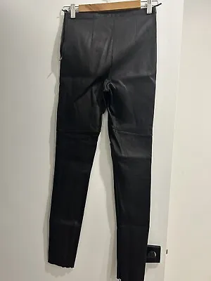 $264 • Buy Scanlan Theodore Women's Skinny Stretch Leather Pants  Sz-10
