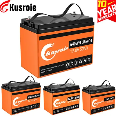 12V 12AH 20AH 30AH 50Ah LiFePO4 Lithium Battery Deep Cycle For RV Marine Solar • $82.97