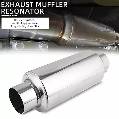 3'' Inlet/Outlet 12  Length Muffler Resonator Exhaust Quiet Deep Tone Stainless • $55.22