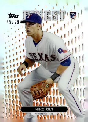 2013 Finest Orange Refractors #79 Mike Olt  RC LOGO SERIAL # 45/99 • $2.25