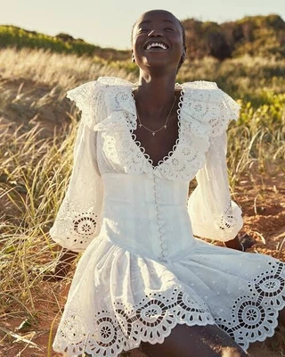 $192.50 • Buy ZIMMERMANN BNWT Bellitude Scalloped Dress