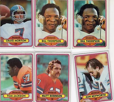 Denver Broncos 1980 Lot 9 Cards Ex-nmt Lot 5 • $195