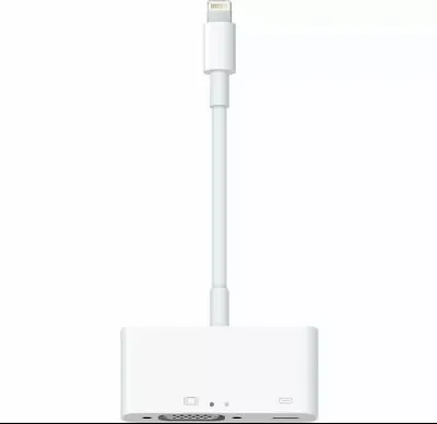£16.99 • Buy Genuine Apple Lightning Cable To VGA Adapter Converter A1439 IPad 1080p HD Used