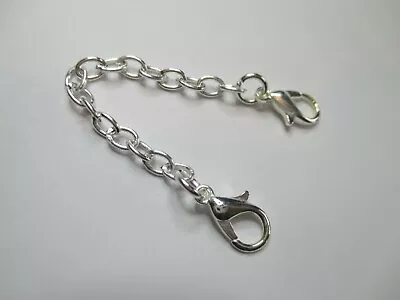 UK Jewellery 2 Pieces 8 Cm Silver Necklace Bracelet Extension Extender Chain • £3.25