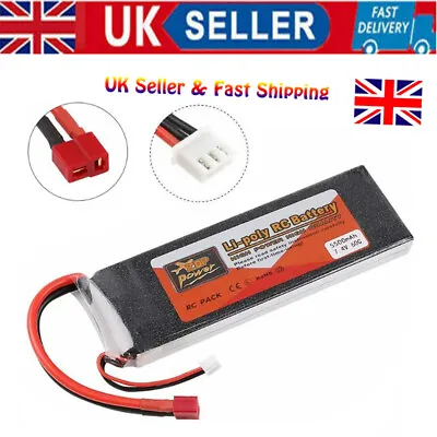 ZOP Power 7.4V 5500mAh T Plug 2S LiPo Battery For RC Car Airplane Helicopter UK • £18.99