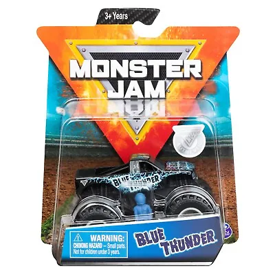 $11.99 • Buy Authentic Monster Jam Hot Rod 1:64 Race Car Mud Wheel Truck Blue Thunder