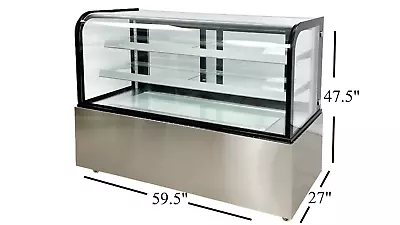 60  Refrigerated Glass Door Bakery Display Case Deli Meat Show Case • $2502.83