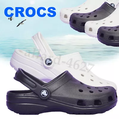 UK Size Crocs Classic Sandal Clogs Lightweight Beach Slipper Holiday Slip Shoes • £16.97