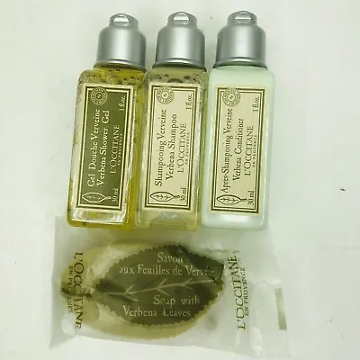 L'Occitane Verbena Shampoo Conditioner Shower Gel Body Soap Travel Lot Of  4 • $14