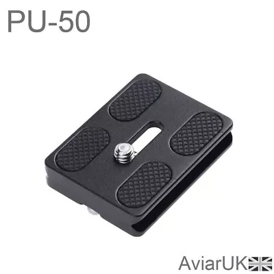 PU-50 Camera Tripod Quick Release Plate Mount QR Head Adapter For  Arca Swiss UK • £4.95