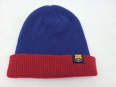 FC Barcelona Beanie Nike Winter Knit Hat Stocking Cap FCB Soccer Football Blue • $8.99