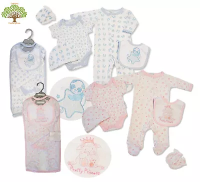 £14.25 • Buy 5 Piece Luxury Gift Set, Baby Boy Girl Newborn. On A Hanger  In A Net Bag