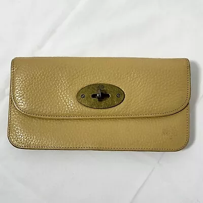 MULBERRY Darley Pebble Leather WALLET Postman Lock Zip Compartment Clutch • $99.98