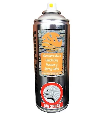 Quick Dry Masonry Spray Paint Hard Wearing Fast Drying Interior Exterior 400ml • £13.50