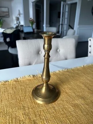 Vintage Brass Candle Stick Holder 7.5  Tall Great Vintage Condition • $9.95