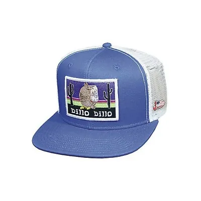 Justin Men's Blue Dillo Dillo With White Mesh Snapback Hat JCBC506 • $29.95