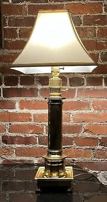 La Barge Mirrors Inc Lamp Brass Lantern Footed Column Heavy • $275