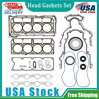 New LS Gasket Set Kit&LS9 Head Gaskets LS1/LS6/LQ4/LQ9/4.8/5.3/5.7/6.0L GEN III • $47.55