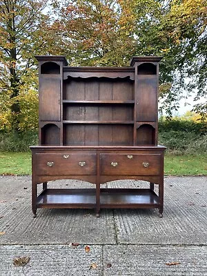 Magnificent Vintage Farmhouse George III Style Oak Welsh Dresser Sideboard • £2495