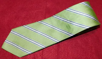 Men's Zara Man Green/white/blue Striped Tie - Ties - Designer Ties - Neck Ties. • $29.99