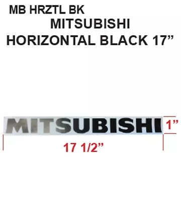 Mitsubishi  Vynil Decal Sticker Emblem Black Horizontal 17.5   X 1.0  Usa Made • $8.90