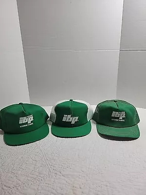 Vintage K Products IBP Iowa Beef Processors Snapback Hats Lot Of 3 USA Made • $19.99
