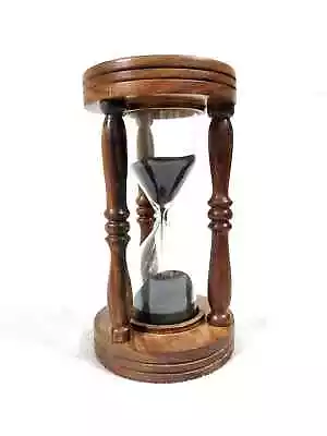 Handmade Retro Cold Indian Rosewood Sand Timer Hourglass Décor Gift • $37.79