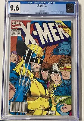 X-men #11 CGC 9.6 Newsstand Edition WP Iconic Jim Lee Cover Marvel 1992 New Slab • $139.95