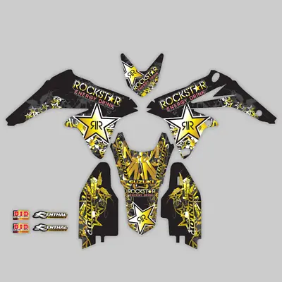 1999 - 2000 Suzuki Rm 250 Rm250 Graphic Sticker Kit Rockstar : Black Gold Decal • $54.99