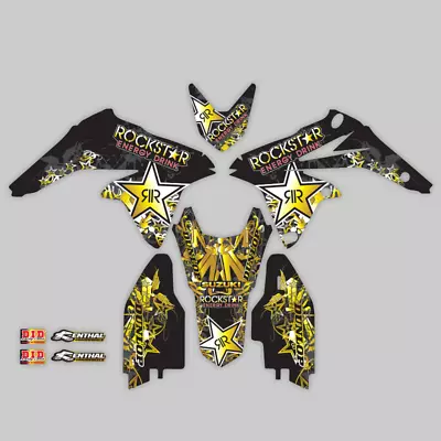 $54.28 • Buy 2001-2015 Suzuki Jr 80 Jr80 Graphic Stickers Kit Rockstar : Black / Gold Decals