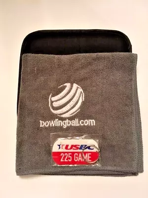 Bowlingball.com Microfiber Towel Unbranded Shammy Pad & USBC 225 Game Key Chain • $14.99