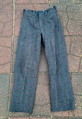 Woolrich Hunting Pants Malone Plaid Heavy Wool Mens 32x31 VTG Gray/Red/Green USA • $68