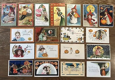 Vintage Halloween Postcards Lot Of 19 • $499