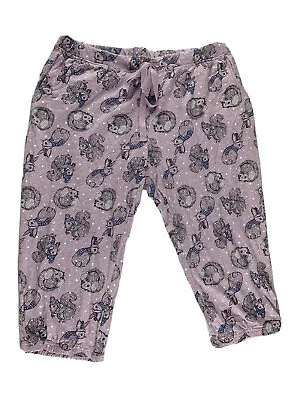 La Vie En Rose Pajama Pants In Purple Blue Size XL Womens Winter Animals Rabbits • $14.97