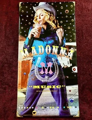 Madonna Big Music Boogie Woogie Vinyl Promo Banner Store Poster Store Display Lp • $175