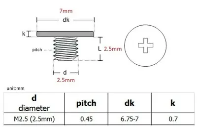 8 Pcs X Screws M2.5x2.5HP Toshiba Acer Asus Lenovo Dell Laptop Screen Lid Hinge • £7